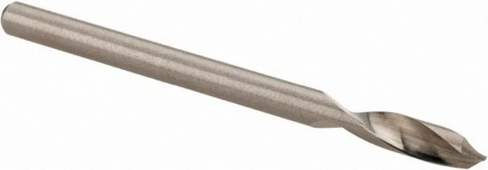 Spotting Drill: 1/8" Dia, 90 deg, 2" OAL, Solid Carbide