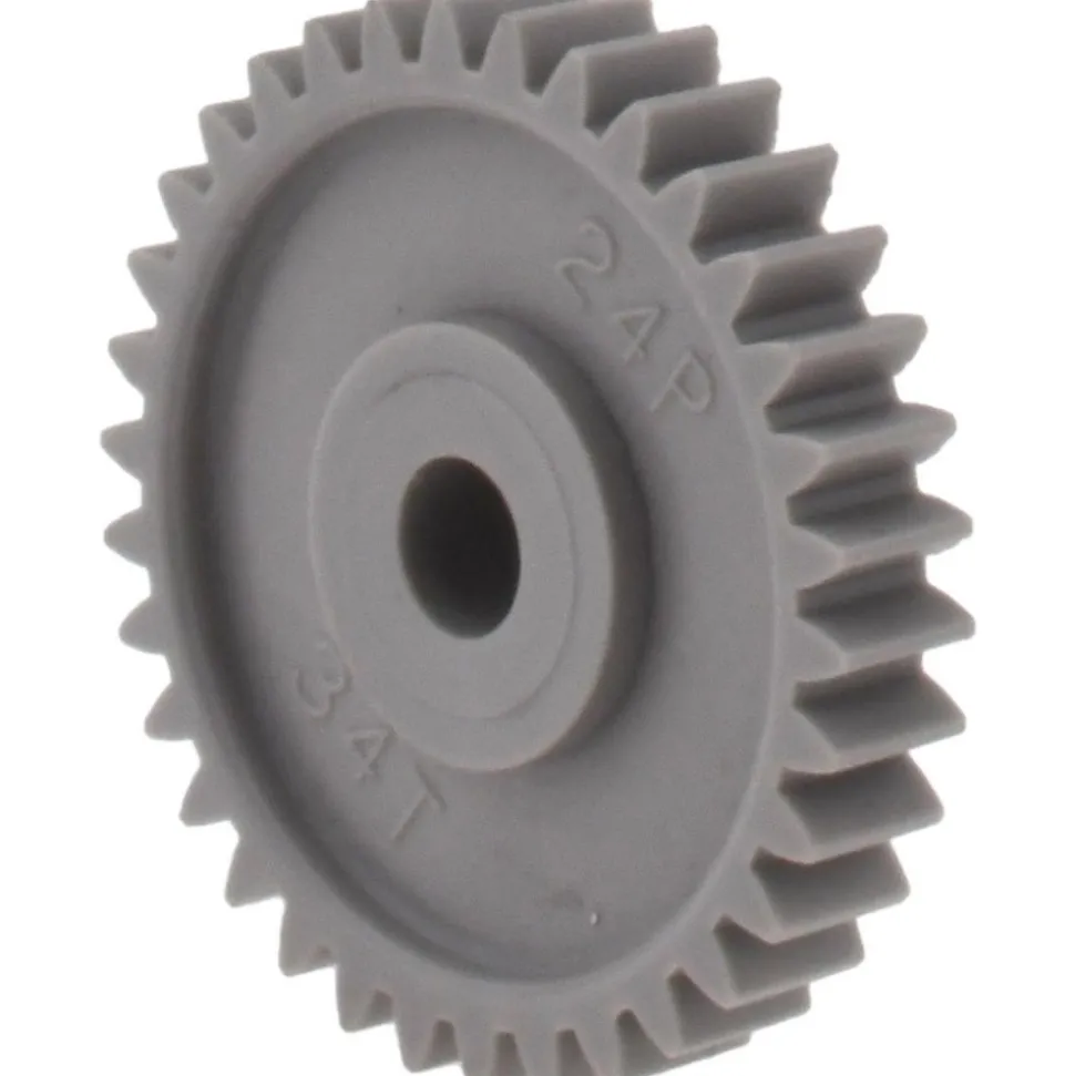 Spur Gear: 34 Teeth, 1/4" Bore Dia