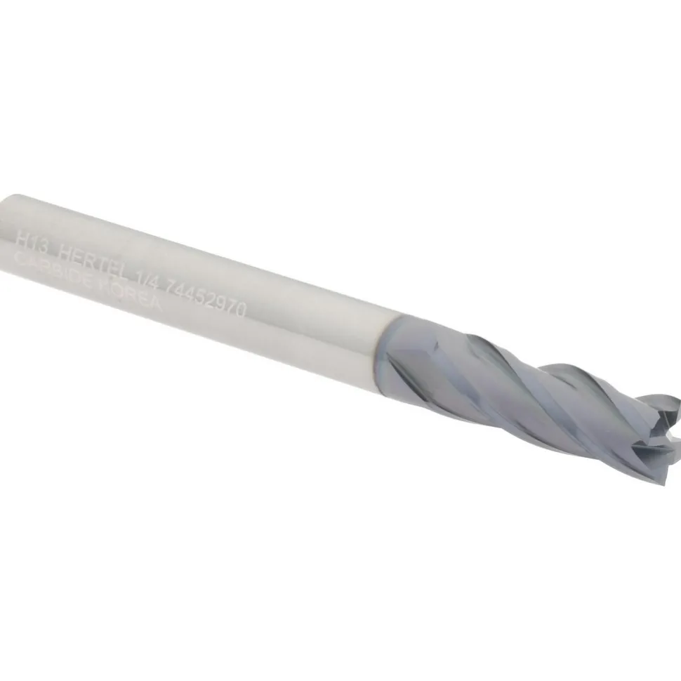 Square End Mill: 1/4" Dia, 3/4" LOC