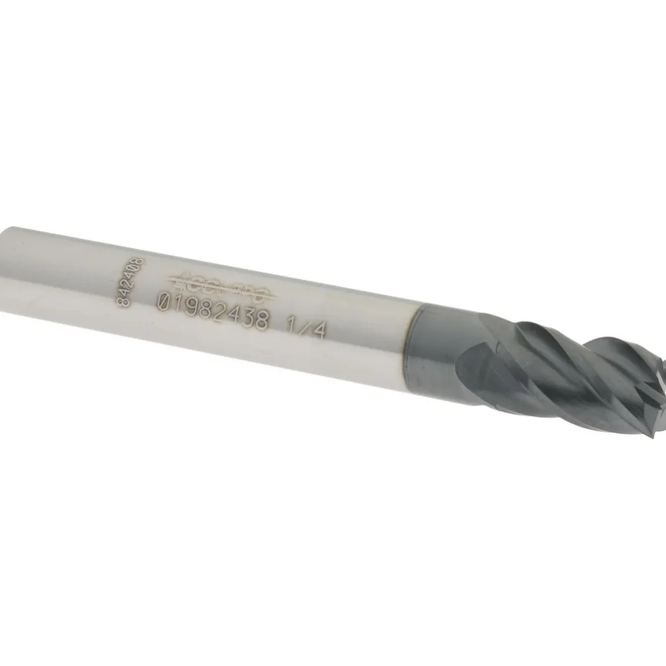 Square End Mill: 1/4" Dia, 3/8" LOC