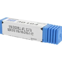 Square End Mill: 0.0625" Dia, 0.1875" LOC