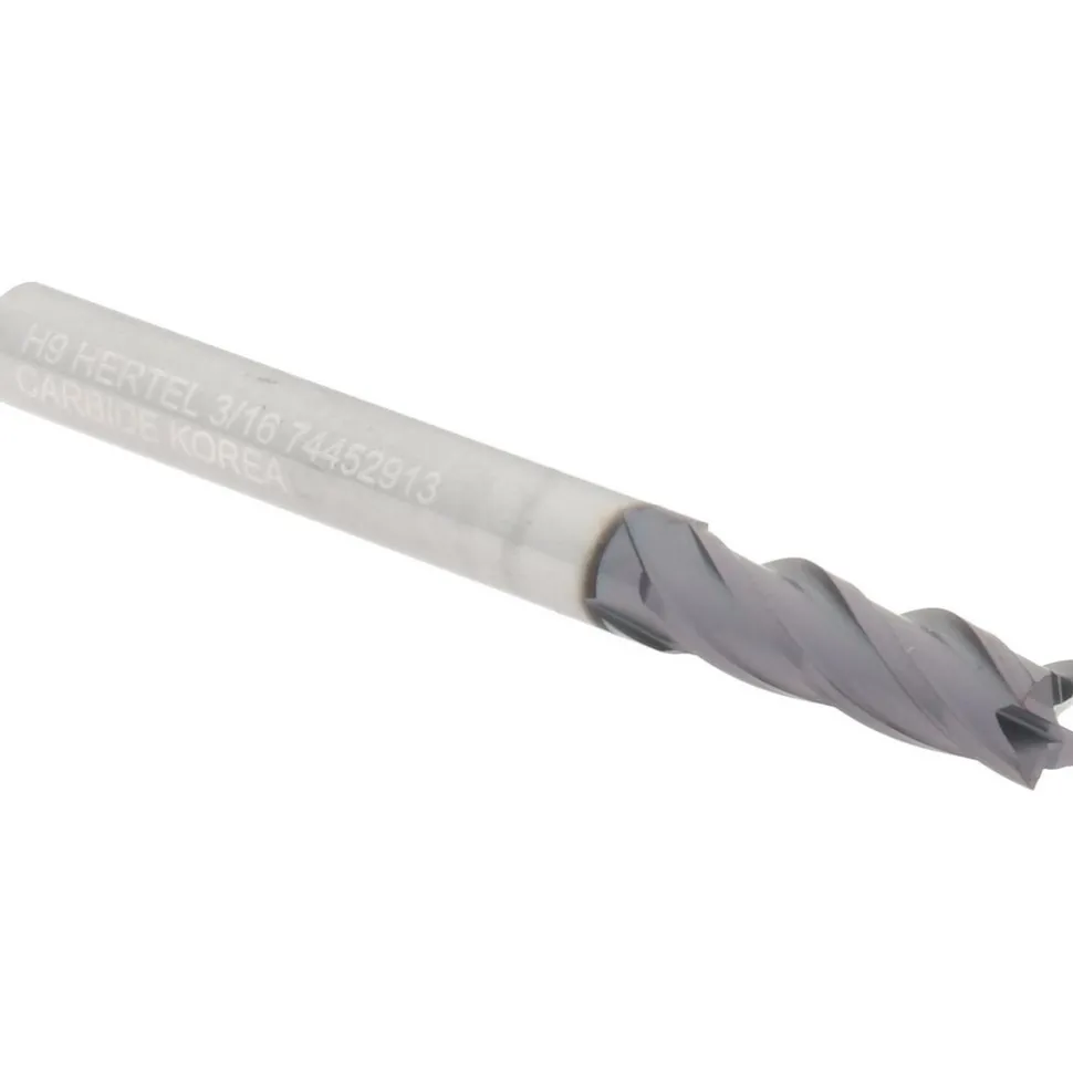 Square End Mill: 3/16" Dia, 5/8" LOC