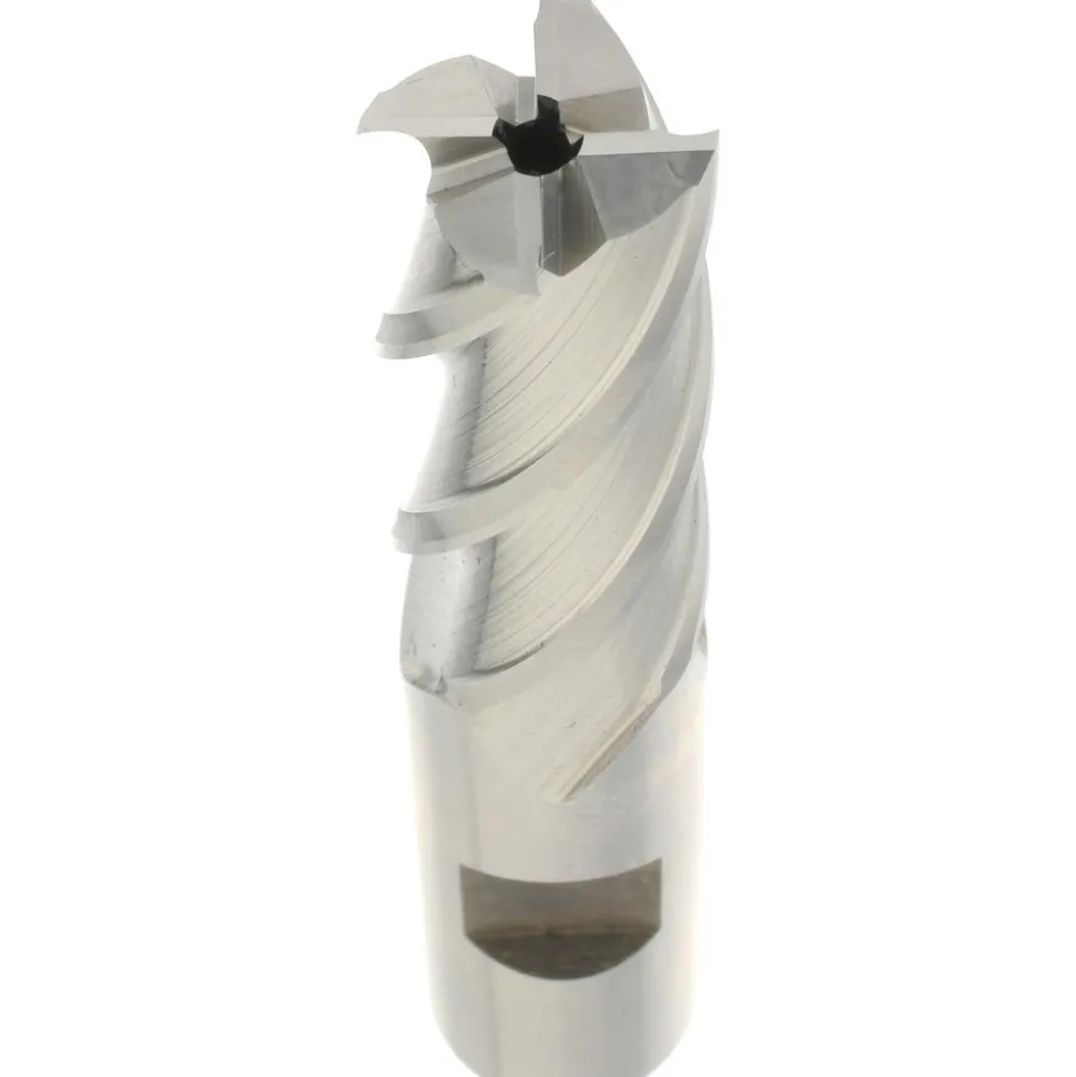 Square End Mill: 1/2" Dia, 1-1/2" LOC, 4 Flute, High Speed Steel