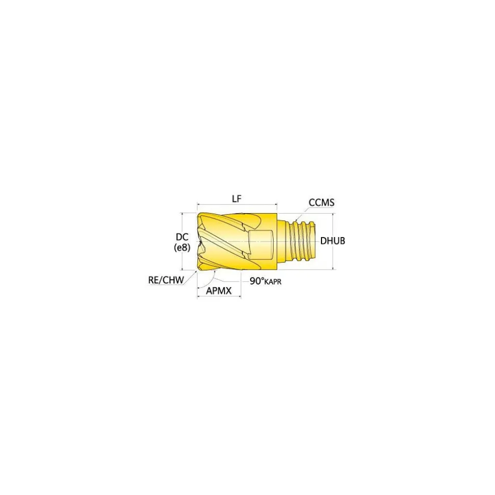Square End Mill: 6 Flutes