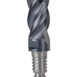 Square End Mill Heads; Mill Dia (Inch): 3/8; Mill Dia (Decimal Inch): 0.3750; Number of Flutes: 4; Length of Cut (Decimal Inch): 0.5625; Length of Cut (Inch): 9/16; Connection Type: Duo-Lock 10; Overall Length (mm): 33.9000; Overall Length (Decimal Inch): 1.3346; Material: Solid Carbide