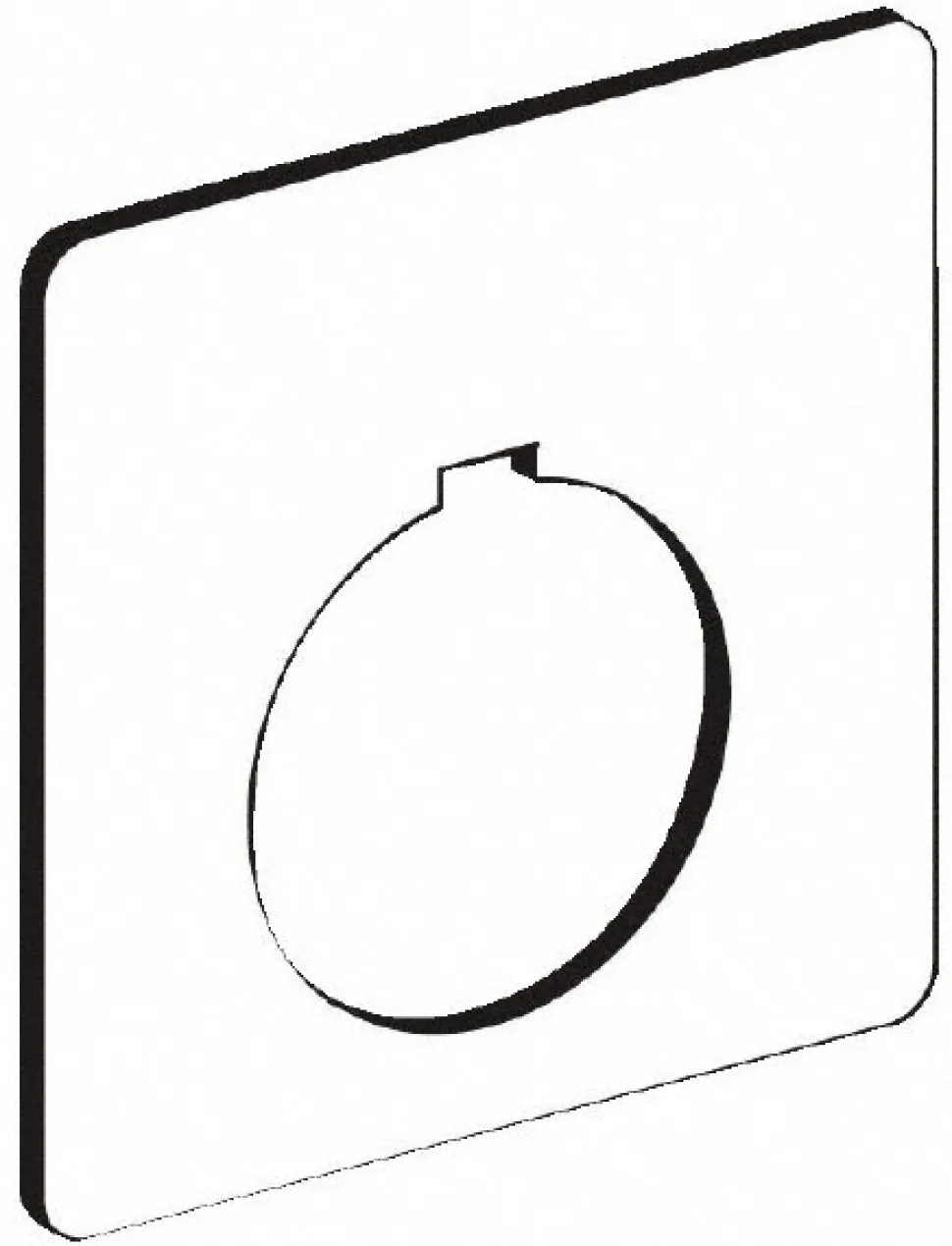 Square, Plastic Legend Plate - Blank