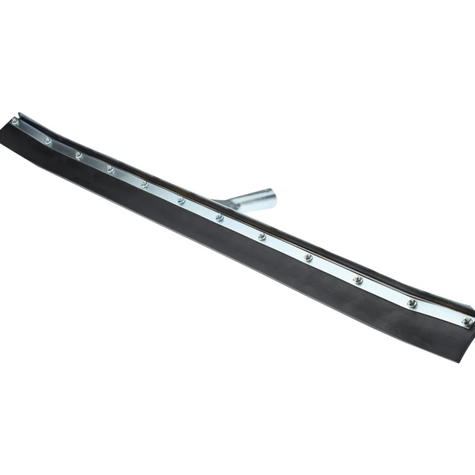 Squeegee: 36" Blade Width, Rubber Blade, Tapered Handle Connection