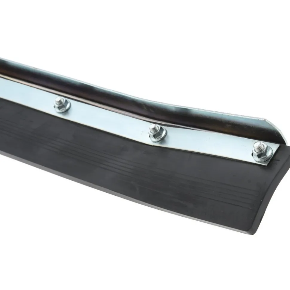 Squeegee: 36" Blade Width, Rubber Blade, Tapered Handle Connection