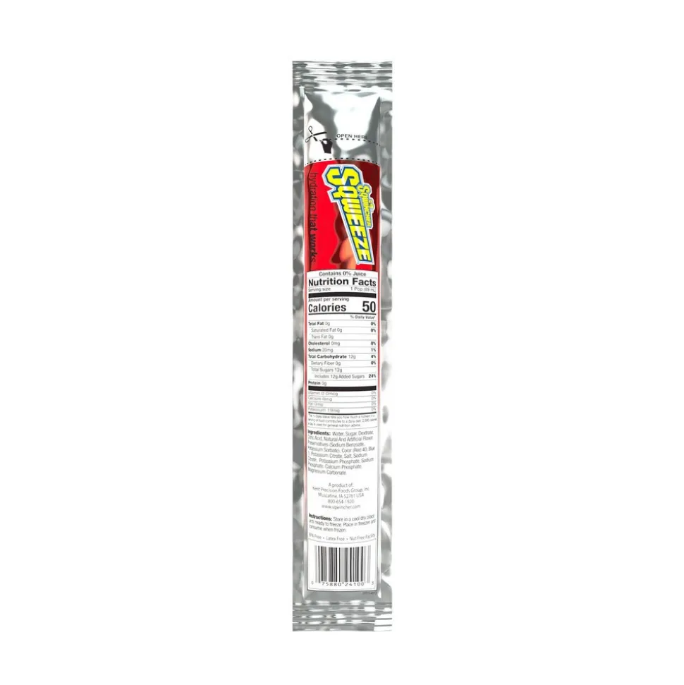 Sqwincher Freeze Pop: 3 oz Packet, Assorted Flavors, Frozen Liquid, Yields 3.00 oz