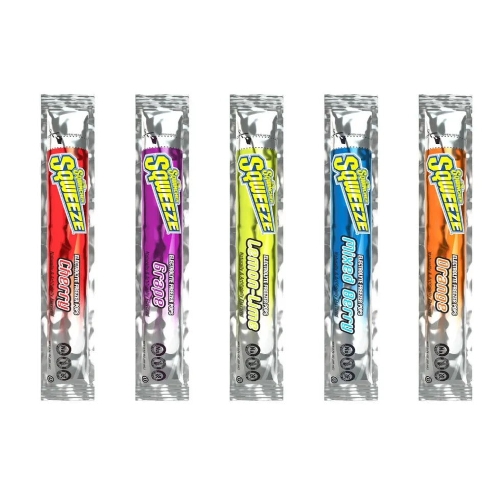 Sqwincher Freeze Pop: 3 oz Packet, Assorted Flavors, Frozen Liquid, Yields 3.00 oz