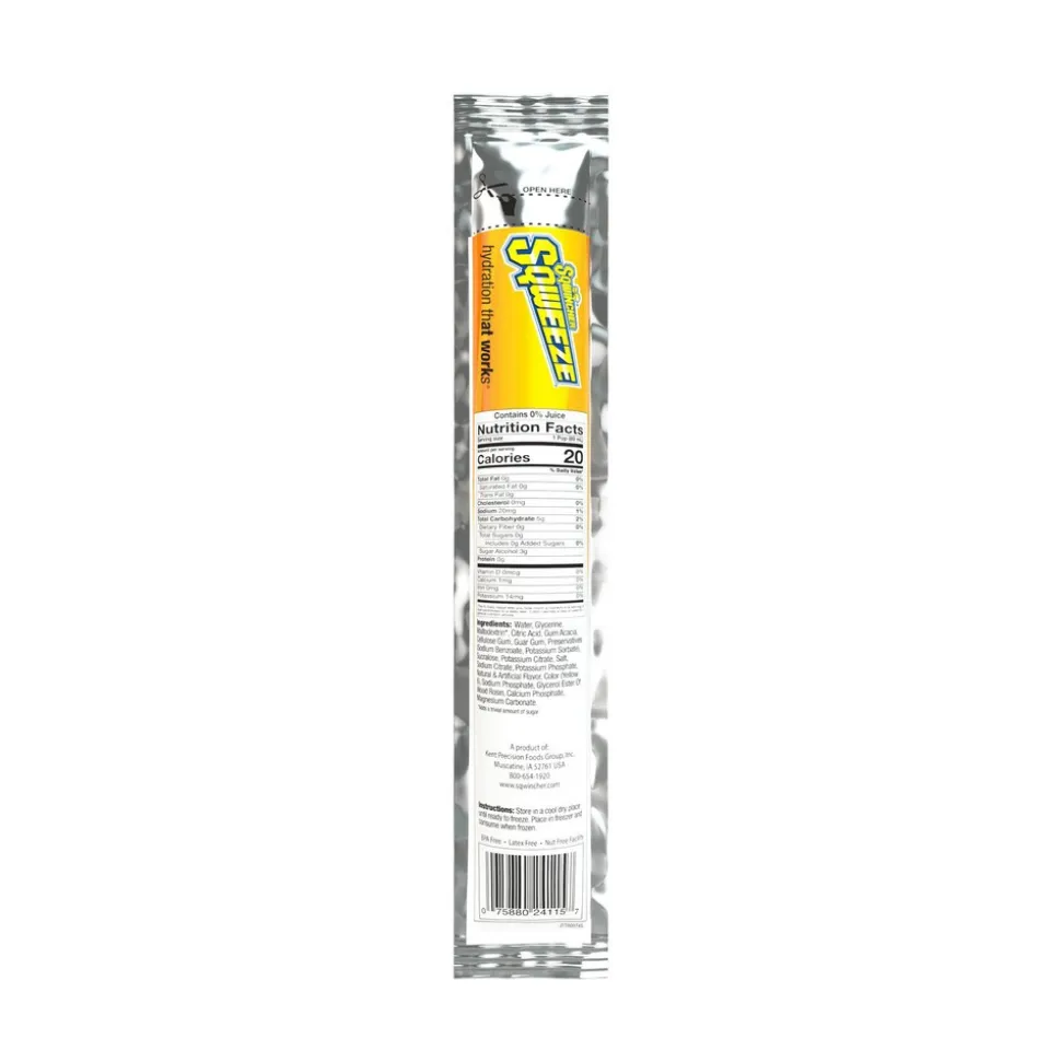 Sqwincher Freeze Pop: 3 oz Packet, Assorted Flavors, Sugar Free, Frozen Liquid, Yields 3.00 oz