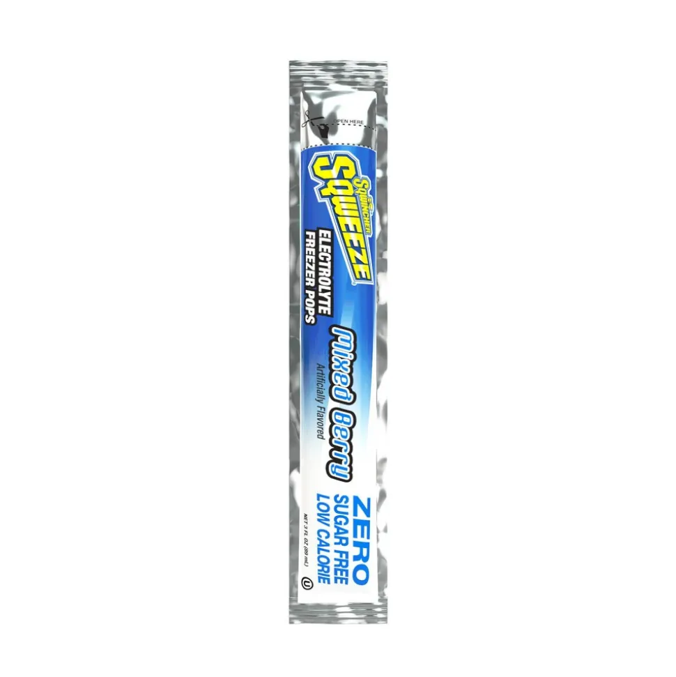 Sqwincher Freeze Pop: 3 oz Packet, Assorted Flavors, Sugar Free, Frozen Liquid, Yields 3.00 oz