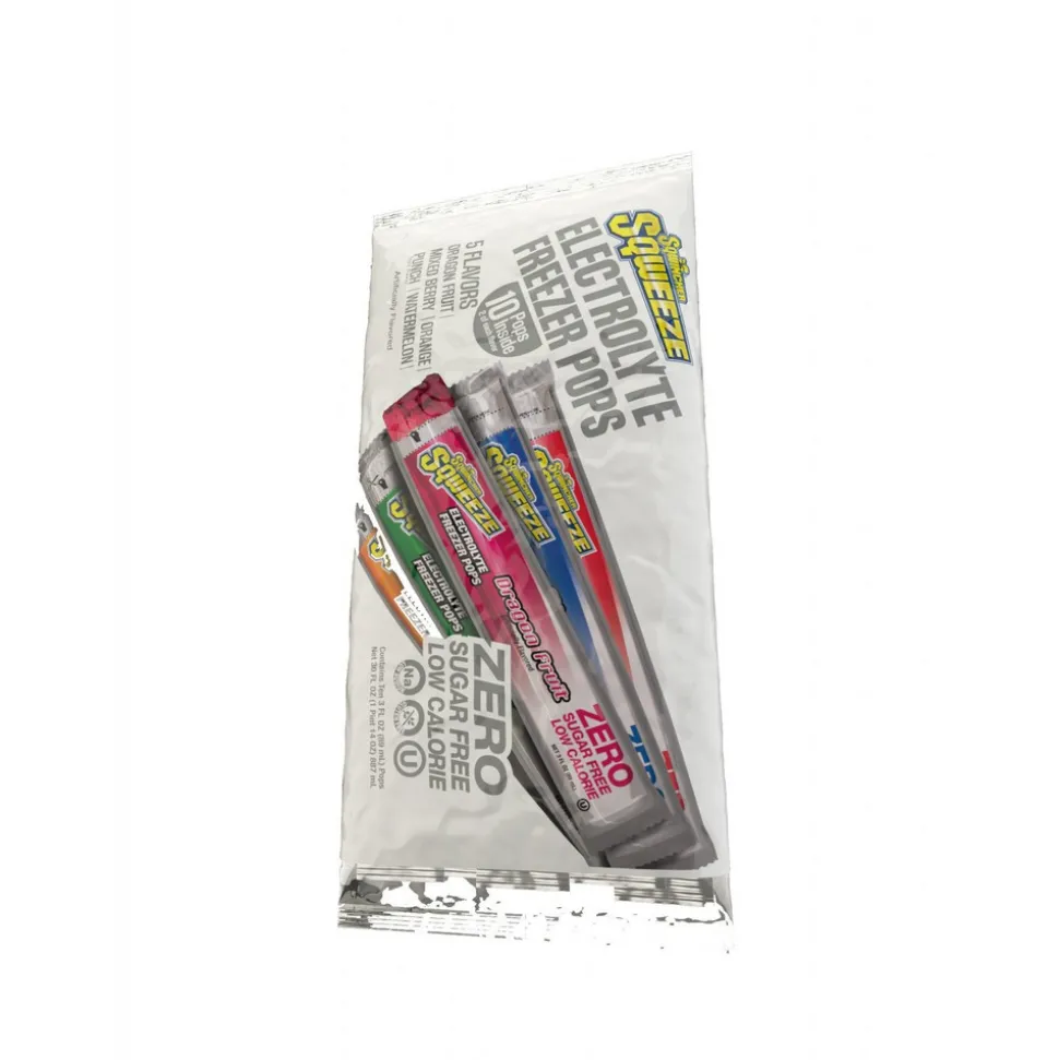 Sqwincher Freeze Pop: 3 oz Packet, Assorted Flavors, Sugar Free, Frozen Liquid, Yields 3.00 oz