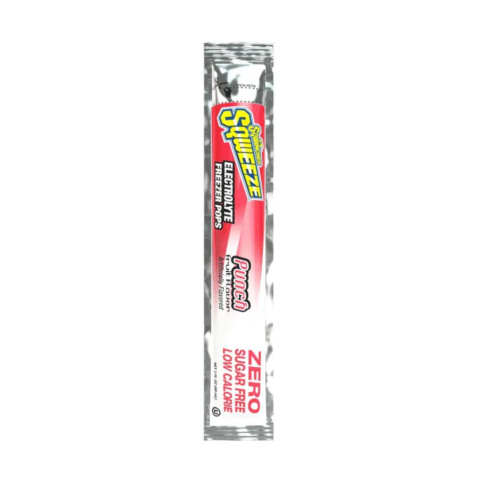 Sqwincher Freeze Pop: 3 oz Packet, Assorted Flavors, Sugar Free, Frozen Liquid, Yields 3.00 oz