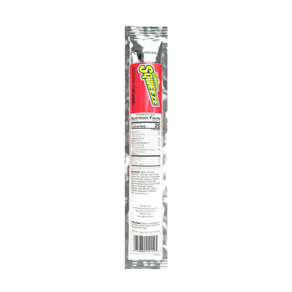 Sqwincher Freeze Pop: 3 oz Packet, Assorted Flavors, Sugar Free, Frozen Liquid, Yields 3.00 oz