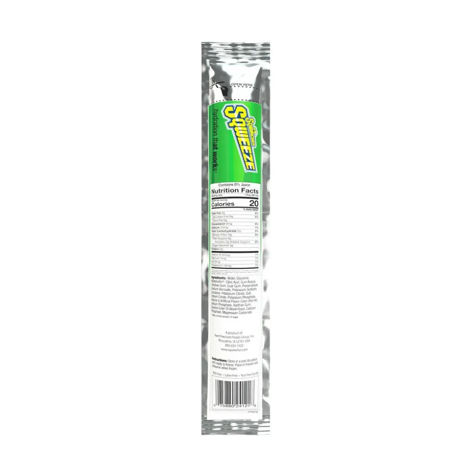 Sqwincher Freeze Pop: 3 oz Packet, Assorted Flavors, Sugar Free, Frozen Liquid, Yields 3.00 oz