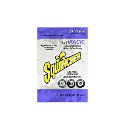 Sqwincher Sports Drink: 0.6 oz Packet, Grape, Liquid Concentrate, Yields 6.00 oz