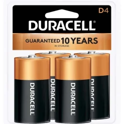 Standard Battery: Size D, Alkaline