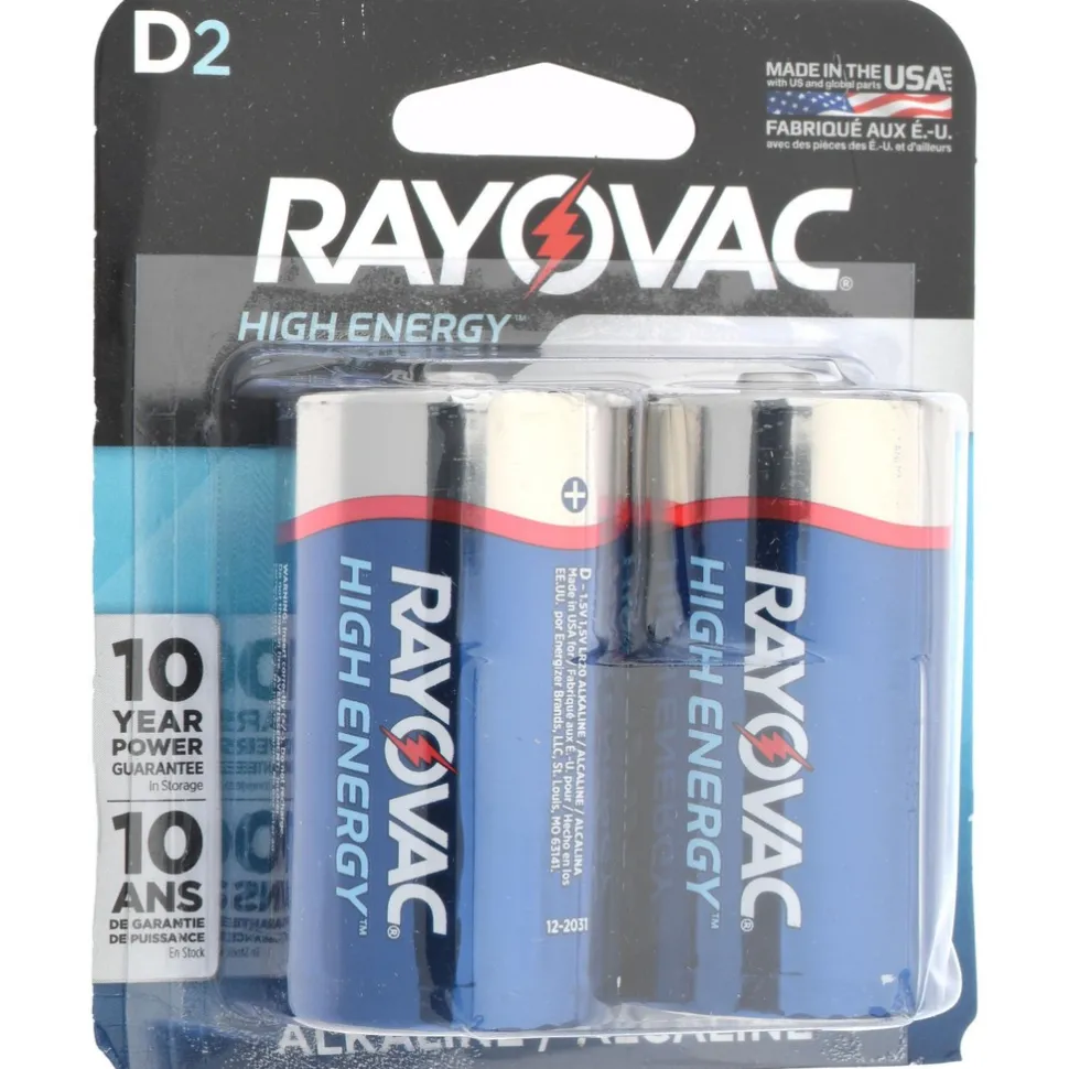 Standard Battery: Size D, Alkaline