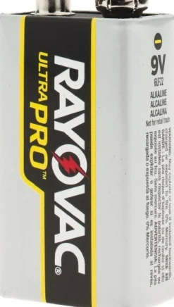Standard Battery: Size 9V, Alkaline