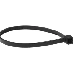 Standard Cable Tie: 6" Long, Black, Nylon