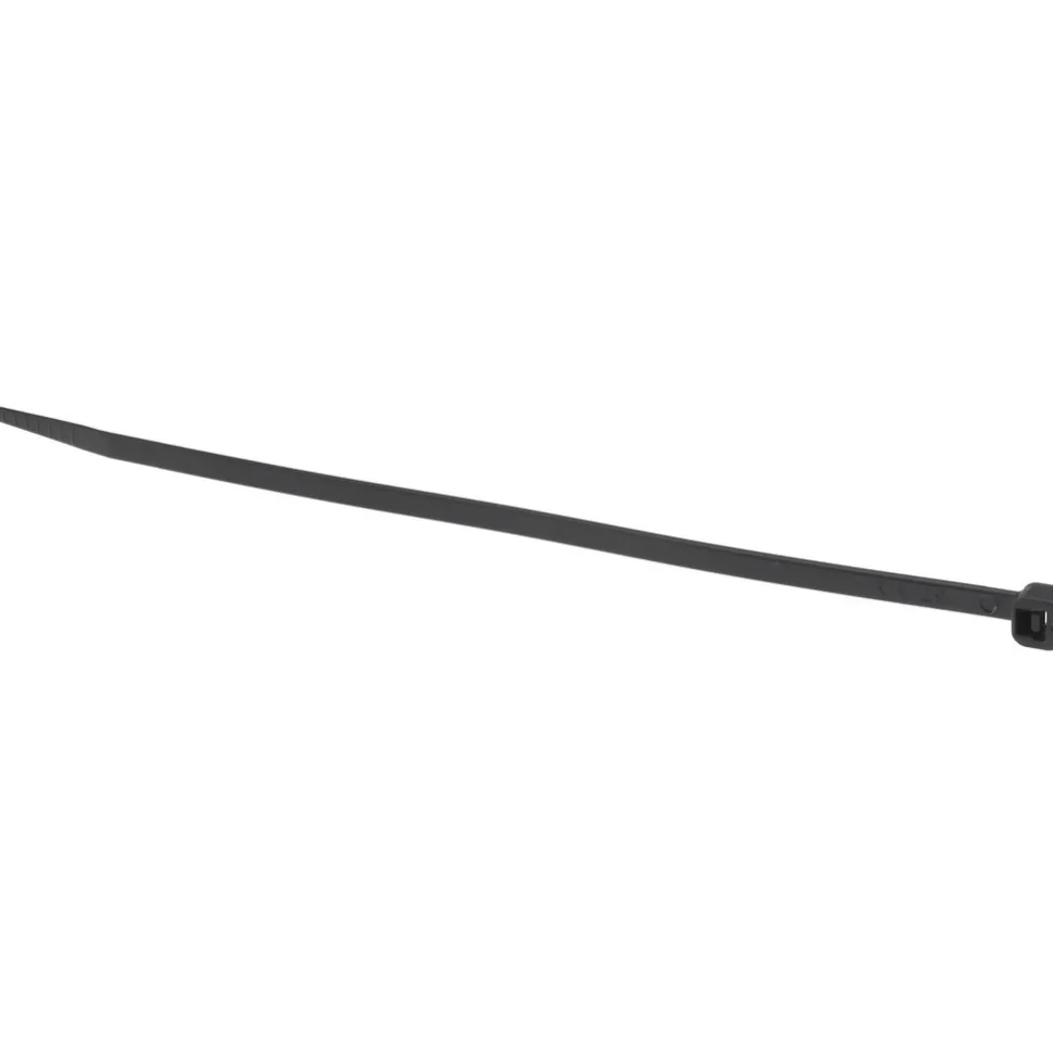 Standard Cable Tie: 6" Long, Black, Nylon