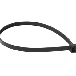 Standard Cable Tie: 14-1/2" Long, Black, Nylon