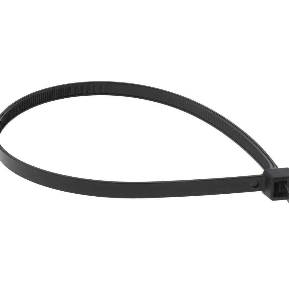 Standard Cable Tie: 14-1/2" Long, Black, Nylon