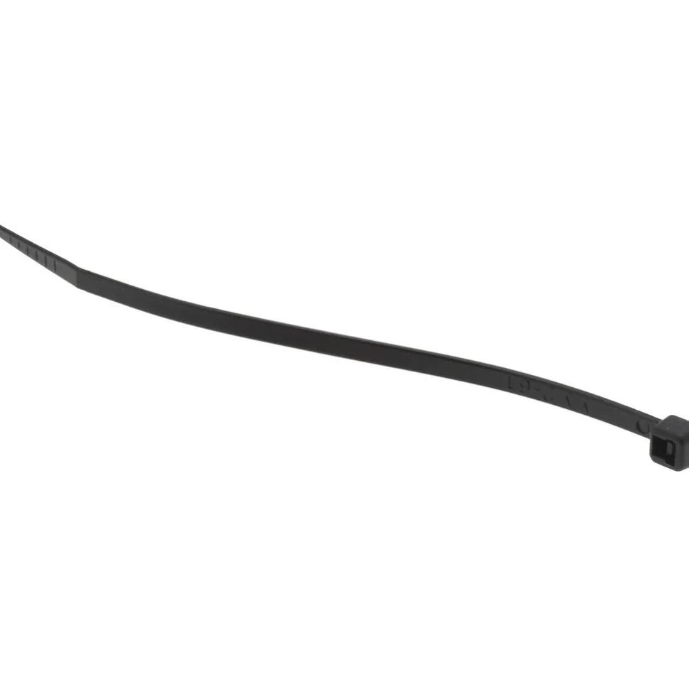 Standard Cable Tie: 4" Long, Black, Nylon