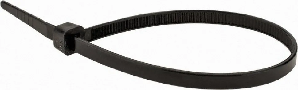 Standard Cable Tie: 8" Long, Black, Nylon