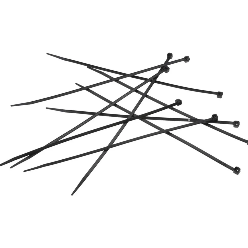 Standard Cable Tie: 8" Long, Black, Nylon