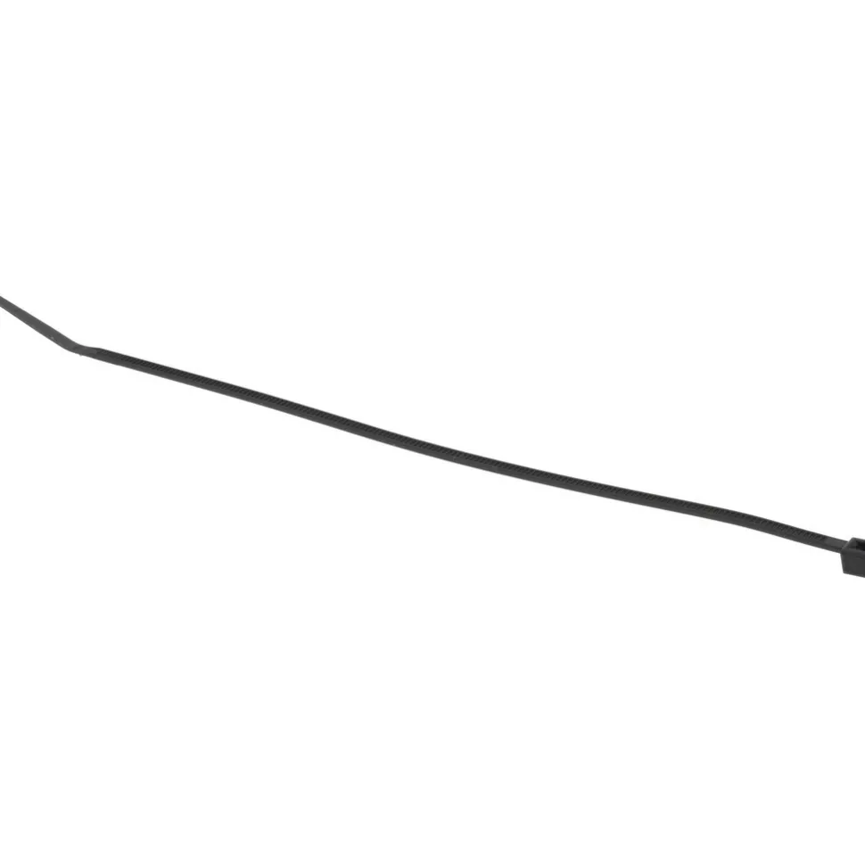 Standard Cable Tie: 6.187" Long, Black, Nylon