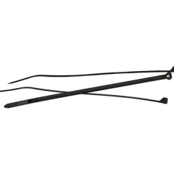 Standard Cable Tie: 5-1/2" Long, Black, Nylon