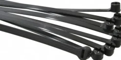 Standard Cable Tie: 8-3/4" Long, Black, Nylon