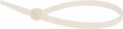 Standard Cable Tie: 8" Long, Natural, Nylon