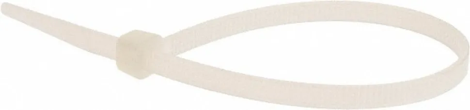 Standard Cable Tie: 8" Long, Natural, Nylon