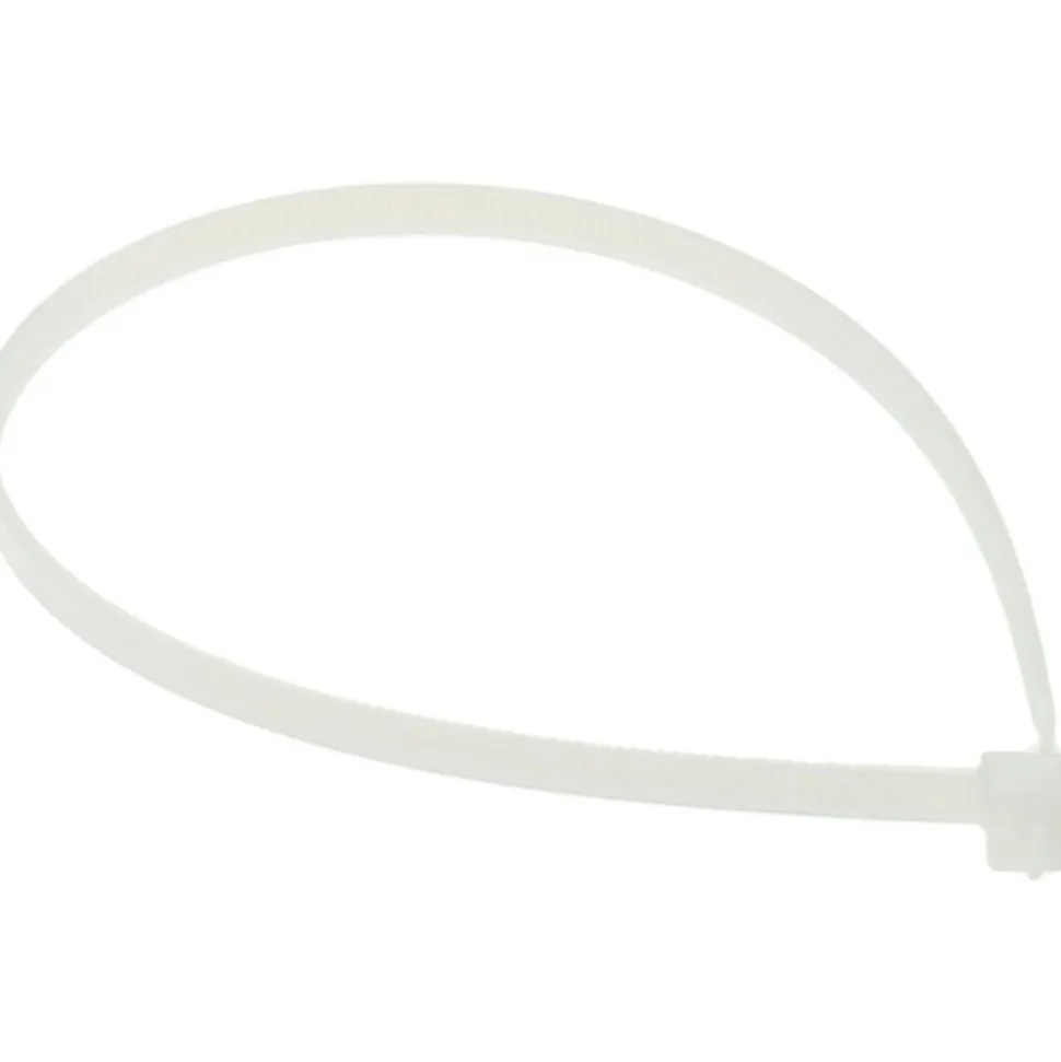 Standard Cable Tie: 10.968" Long, Natural, Nylon