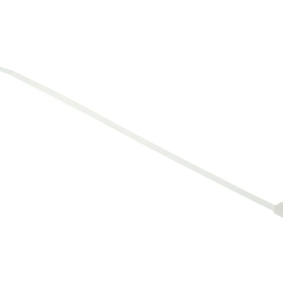 Standard Cable Tie: 10.968" Long, Natural, Nylon