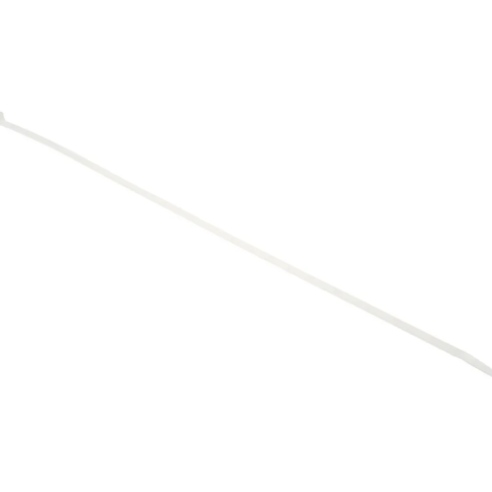 Standard Cable Tie: 14-1/4" Long, Natural, Nylon