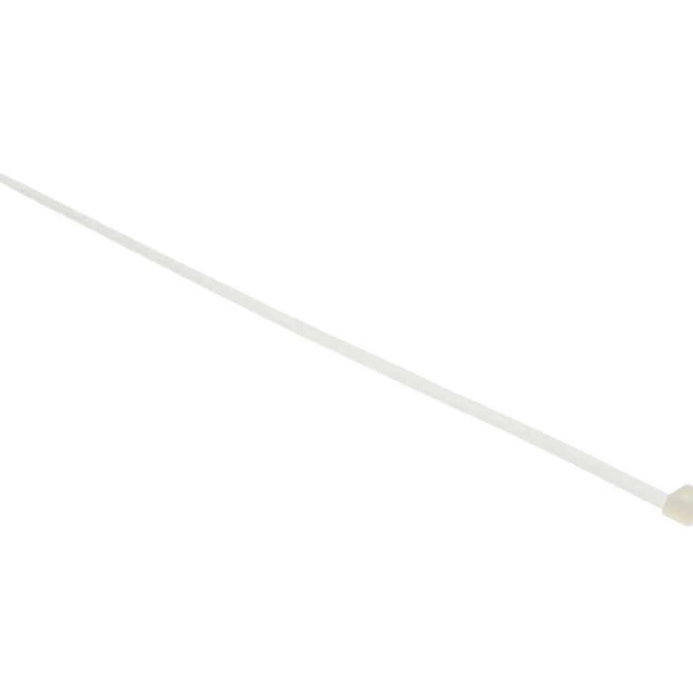 Standard Cable Tie: 14-1/2" Long, Natural, Nylon