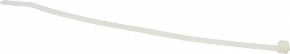 Standard Cable Tie: 7-1/2" Long, Natural, Nylon