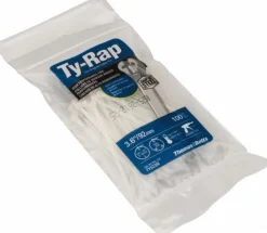 Standard Cable Tie: 3.62" Long, Natural, Nylon