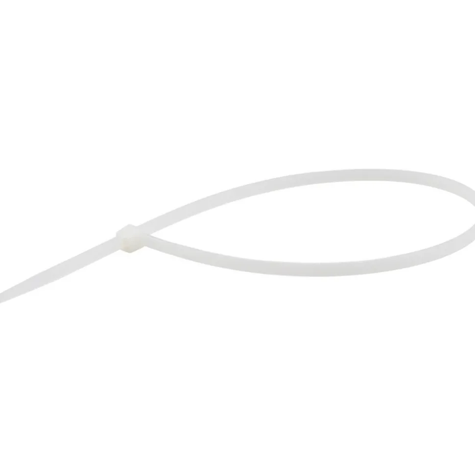 Standard Cable Tie: 14.6" Long, Natural, Nylon