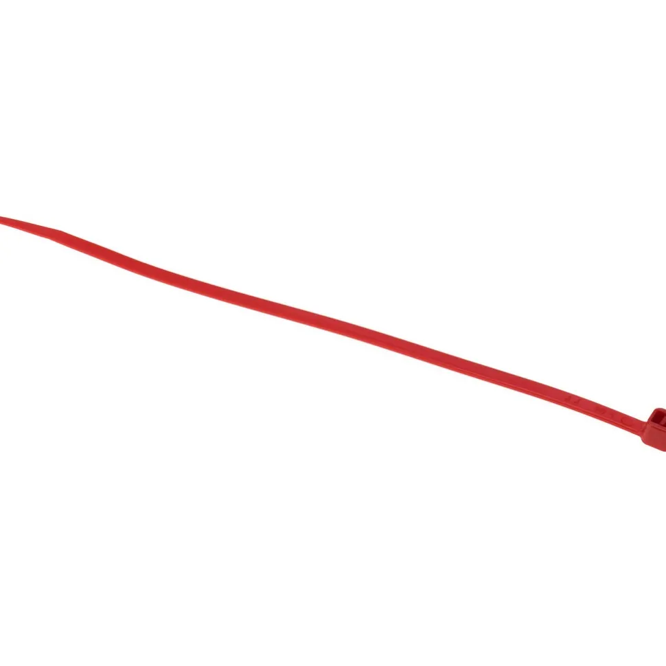 Standard Cable Tie: 8" Long, Red, Nylon