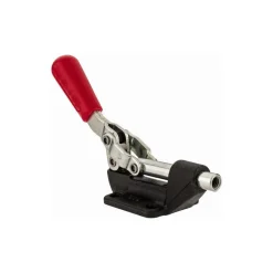 Standard Straight Line Action Clamp: 600 lb Load Capacity, 1.25" Plunger Travel, Flanged Base, Carbon Steel