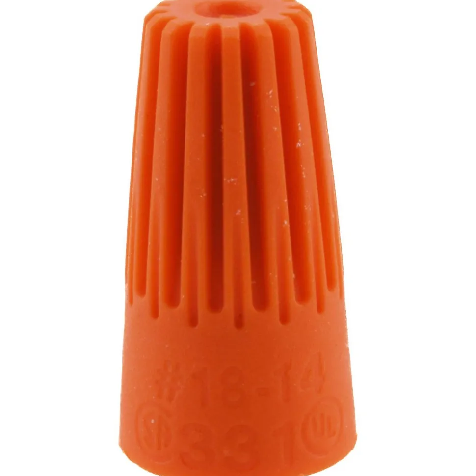 Standard Twist-On Wire Connector: Orange, Corrosion-Resistant, 2 AWG