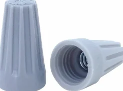Standard Twist-On Wire Connector: Gray, Flame-Retardant, 22 to 16 AWG