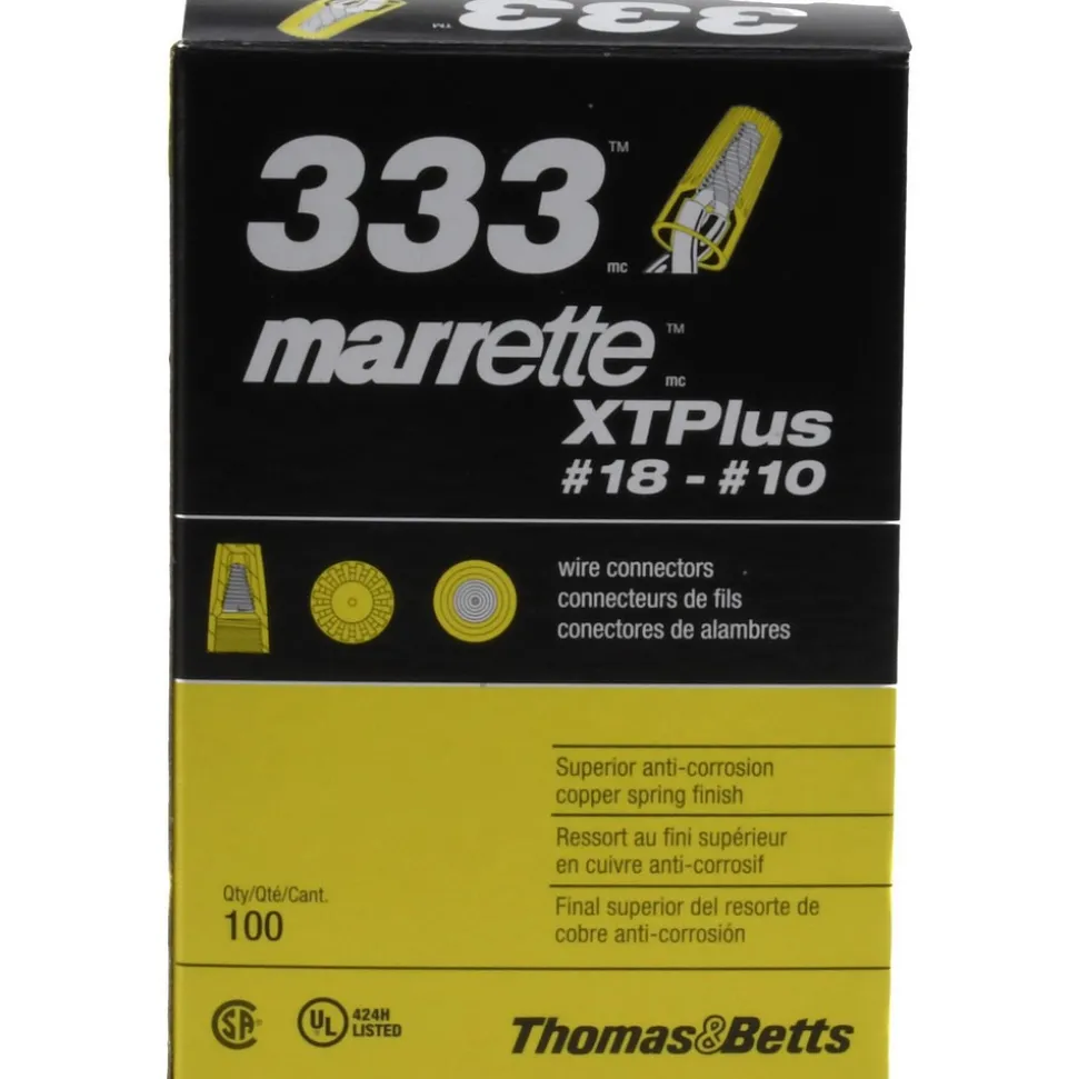 Standard Twist-On Wire Connector: Yellow, Corrosion-Resistant,