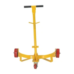 Steel Low Profile Drum Dolly with Poly On Steel Casters: 21-5/8 In. x 31-5/8 In. x 37-5/8 In. 1200 Lb. Capacity Yellow