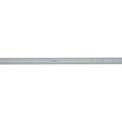 Steel Rule: 12" OAL, English & Metric Graduation, Rigid, 1" OAW